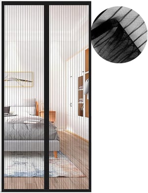 Meet Beauty Plasă de insecte magnetică pentru ușă, fără găurire - negru - 90x250 cm