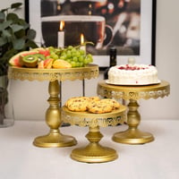MEETOZ set od 7 stalaka za tortu i pladnjeva za kolače, metalni držač za cupcakes, posuda za serviranje voća i deserta za darivanje djeteta, vjenčanja, rođendane i zabave 3