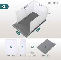 MEEXPAWS Extra Large macskavécé 71x55x45cm fröccsenésgátlóval fehér 5