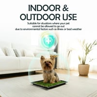 MEEXPAWS Umelý trávnik pre psov 44x34 cm s podnosom – Vnútorná toaleta pre psov do bytu – 2 náhradné trávnaté podložky a 2 absorpčné vložky – Rýchly odtok 3