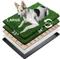 MEEXPAWS nagy műfű kutyavécé tálcával 85x59cm - otthoni és erkélyi használatra 1