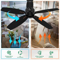 Mefine 106cm Mennyezeti Ventilátor Világítással, Távirányító, Fa Színű, Állítható Színhőmérséklet és Sebesség 6