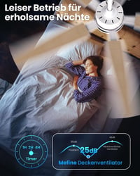 Mefine 132 cm Kétoldalas Mennyezeti Ventilátor Lámpával és Távirányítóval 6