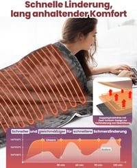 Mefine elektromos takaró 180x100cm 6 hőfok 4 időzítő automatikus kikapcsolás 2