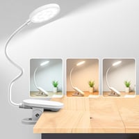 Mefine Olvasólámpa Csiptetős 20 LED Érintéses Szabályozás 3 Fényerő 3 Színhőmérséklet USB Tölthető Hajlékony Nyak Asztali Ágylámpa 1