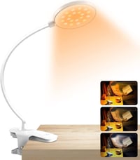 Mefine Olvasólámpa Csiptetős 20 LED Érintéses Szabályozás 3 Fényerő 3 Színhőmérséklet USB Tölthető Hajlékony Nyak Asztali Ágylámpa 5