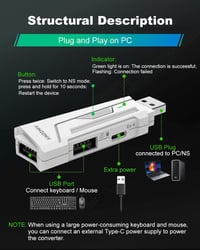 Adaptor mouse și tastatură Megadream AX200 pentru PC - Convertor MnK pentru jocuri FPS 6