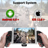 Megadream Bluetooth Játékvezérlő Android Telefonokhoz és Tabletekhez - Vezeték Nélküli Kontroller PUBG, Fortnite Játékokhoz, 10" Tartóval, F - FOR iOS 4