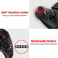 Megadream Bluetooth Játékvezérlő Android Telefonokhoz és Tabletekhez - Vezeték Nélküli Kontroller PUBG, Fortnite Játékokhoz, 10" Tartóval, F - FOR iOS 5