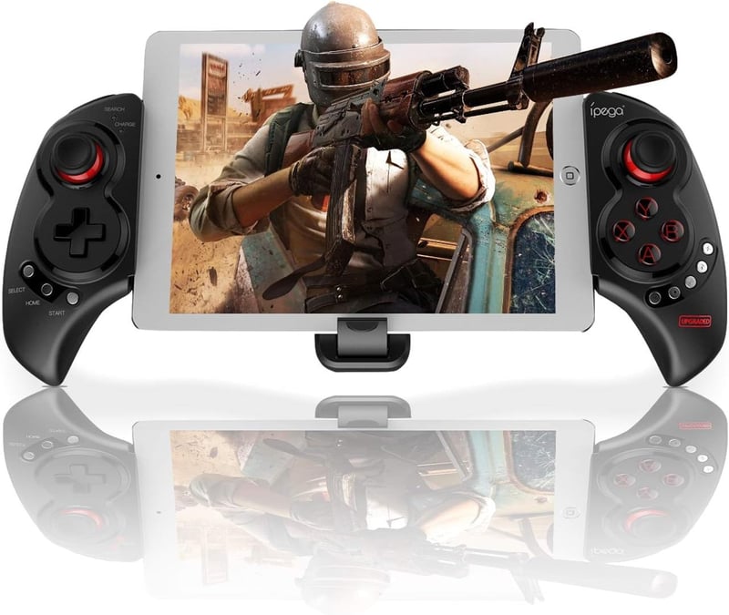 Megadream Bluetooth Játékvezérlő Android Telefonokhoz és Tabletekhez - Vezeték Nélküli Kontroller PUBG, Fortnite Játékokhoz, 10" Tartóval, F - FOR iOS