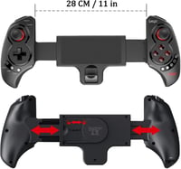 Megadream Bluetooth Játékvezérlő Android Telefonokhoz és Tabletekhez - Vezeték Nélküli Kontroller PUBG, Fortnite Játékokhoz, 10" Tartóval, F - FOR iOS 6