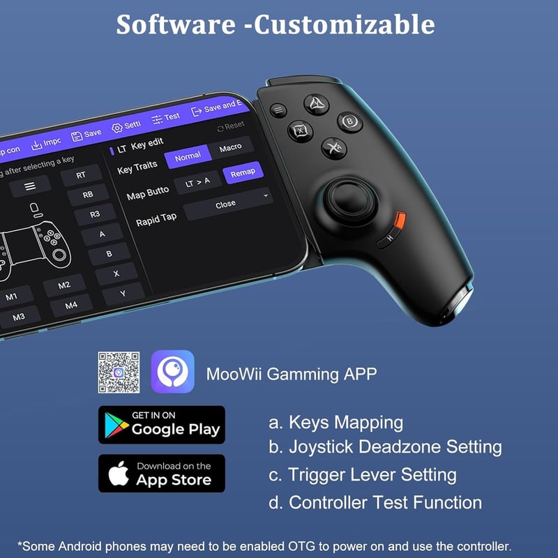 Megadream USB-C Mobilgamepad iPhone/Android Hall-Joystick PS5/PS4/Xbox/PC