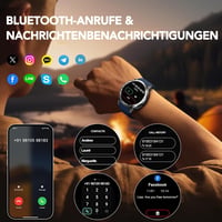 Megalith X8 okosóra férfi Bluetooth, IP67, pulzusmérő, Android/iOS 4