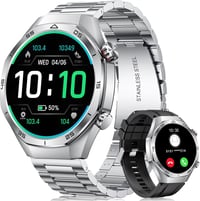 MEGALITH Okosóra Férfiaknak 1.52" IP67 Vízálló Fitness Óra - Lépésszámláló Aktivitásmérő Sport Okosóra Ezüst Android és iOS Kompatibilis

AI 1