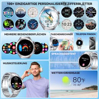 MEGALITH Okosóra Férfiaknak 1.52" IP67 Vízálló Fitness Óra - Lépésszámláló Aktivitásmérő Sport Okosóra Ezüst Android és iOS Kompatibilis

AI 6