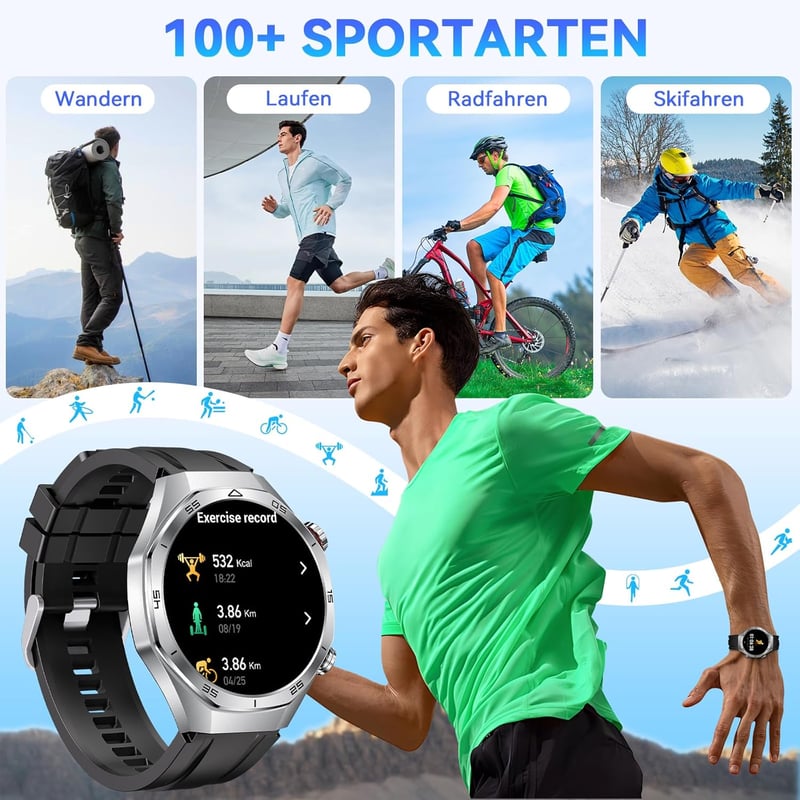 MEGALITH Okosóra Férfiaknak 1.52" IP67 Vízálló Fitness Óra - Lépésszámláló Aktivitásmérő Sport Okosóra Ezüst Android és iOS Kompatibilis

AI