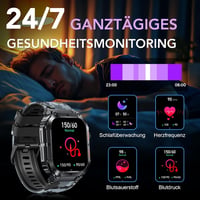 MEGALITH Okosóra Férfiaknak 1.96" Vízálló Kijelzővel - Fitness Tracker Lépésszámlálóval, iOS és Android Kompatibilis Sportóra 4