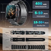 MEGALITH Okosóra Férfiaknak 1.96" Vízálló Kijelzővel - Fitness Tracker Lépésszámlálóval, iOS és Android Kompatibilis Sportóra 7