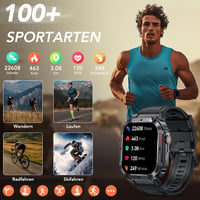 MEGALITH Okosóra Férfiaknak 1.96" Vízálló Kijelzővel - Fitness Tracker Lépésszámlálóval, iOS és Android Kompatibilis Sportóra 2