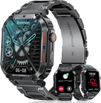 MEGALITH Okosóra Férfiaknak 1.96" Vízálló Kijelzővel - Fitness Tracker Lépésszámlálóval, iOS és Android Kompatibilis Sportóra 1
