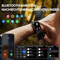 MEGALITH Okosóra Férfiaknak 1.96" Vízálló Kijelzővel - Fitness Tracker Lépésszámlálóval, iOS és Android Kompatibilis Sportóra 3