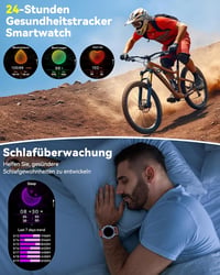 MEGALITH Okosóra Férfiaknak - IP68 Vízálló Fitness Tracker, Lépésszámláló, Telefon Funkcióval, LED Lámpával, Android és iOS Kompatibilis Ker 5