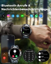 Pánske fitness inteligentné hodinky MEGALITH, LED baterka, vodotesnosť IP68, krokomer, športový tracker aktivity, kompatibilné s Android a iOS, bez GPS 6