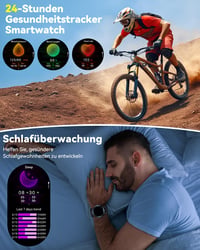 Pánske fitness inteligentné hodinky MEGALITH, LED baterka, vodotesnosť IP68, krokomer, športový tracker aktivity, kompatibilné s Android a iOS, bez GPS 4