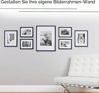 MEGAROOM Fotorámik 40x60 cm čierny – Veľký rám na plagáty s plexisklom odolným proti roztriešteniu, robustný rám s textúrou dreva MDF, na zavesenie na stenu, pre galérie a umelecké diela, 1 ks 4