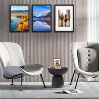 MEGAROOM Fotorámik 40x60 cm čierny – Veľký rám na plagáty s plexisklom odolným proti roztriešteniu, robustný rám s textúrou dreva MDF, na zavesenie na stenu, pre galérie a umelecké diela, 1 ks 6