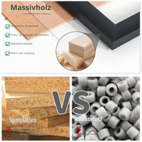 MEGAROOM Fotorámik 40x60 cm čierny – Veľký rám na plagáty s plexisklom odolným proti roztriešteniu, robustný rám s textúrou dreva MDF, na zavesenie na stenu, pre galérie a umelecké diela, 1 ks 2