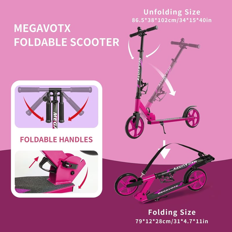 Megavotx összecsukható gyermek roller 20 cm kerekekkel, 100 kg terhelhetőség