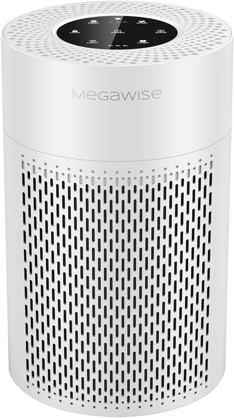MEGAWISE Intelligens Légtisztító 100m² H13 HEPA Szűrővel és Levegőminőség Szenzorral
