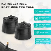 Set anvelope Meghna 20x3.0 pentru bicicletă electrică E-Bike MTB Fat Tire, compatibile cu 76-406, negru, set 2 anvelope, 2 camere și 2 leviere pentru montaj 3