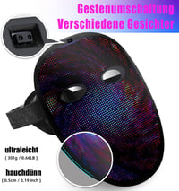 megoo LED Maszk Bluetooth Gesztusfelismeréssel Karneválra Halloween Cosplay Partira 4