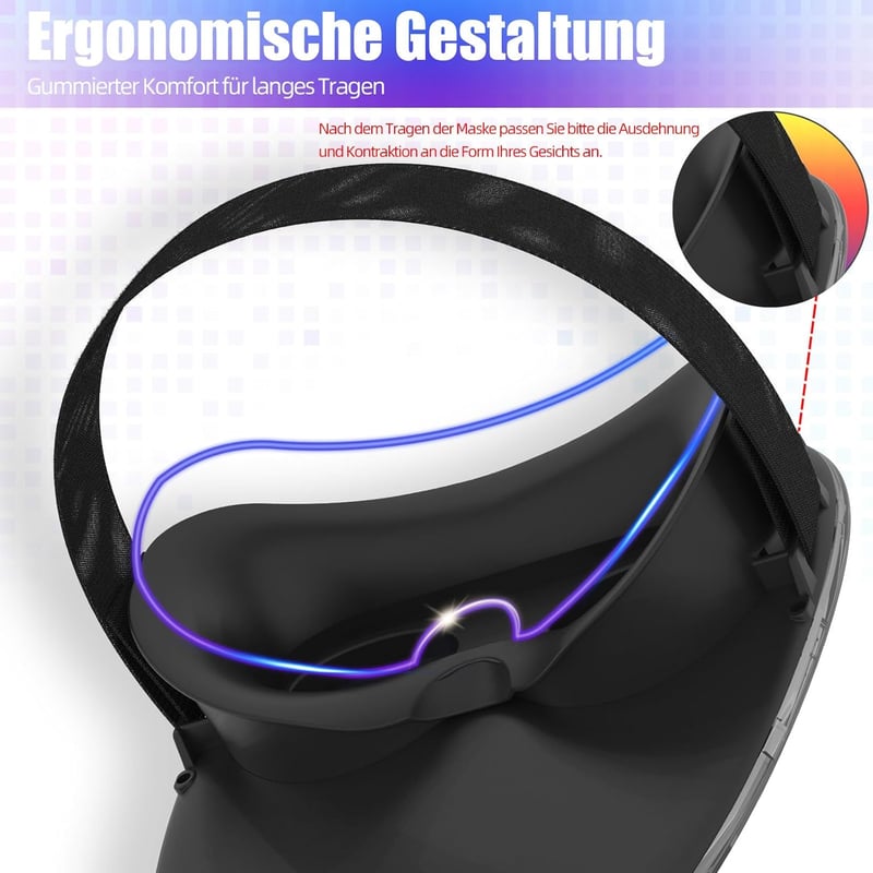 megoo LED Maszk Bluetooth Gesztusfelismeréssel Karneválra Halloween Cosplay Partira
