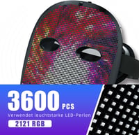 megoo LED Maszk Bluetooth Gesztusfelismeréssel Karneválra Halloween Cosplay Partira 2