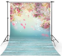 MEHOFOTO Romantikus Rózsaszín Virágszirmok Esküvői Fotóháttér 7ft x 5ft 1