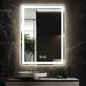 Meidom 70x50 cm LED fürdőszobai tükör, anti-fog, 3 színhőmérséklet, dimmer