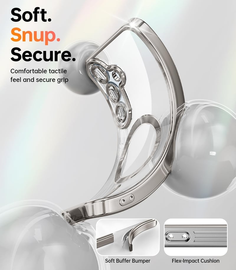 Meifigno Samsung Galaxy S25 ezüst csillogó tok MagSafe képernyővédővel - S25 6.2 inch, Silver Grey - 2HD