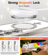 Meifigno Samsung Galaxy S25 ezüst csillogó tok MagSafe képernyővédővel - S25 6.2 inch, Silver Grey - 2HD 5