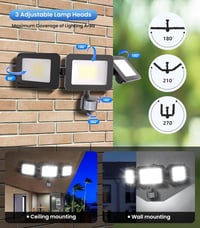 MEIHUA 100W LED Reflektor Mozgásérzékelővel Távirányítóval IP66 Vízálló Kültéri Lámpa 6