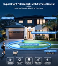 MEIHUA 100W LED Reflektor Mozgásérzékelővel Távirányítóval IP66 Vízálló Kültéri Lámpa 2