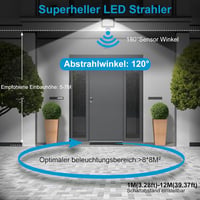 MEIHUA 50W LED reflektor mozgásérzékelővel, 4700 lm, hideg fehér, IP66 vízálló 3