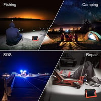 MEIHUA 60W LED Munkalámpa 12000mAh - Vízálló Hordozható Reflektor 4 Világítási Móddal, USB/Napelemes Töltés, Építkezéshez, Kempingezéshez 7