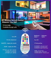 MEIHUA LED RGB fali lámpa világító falmosó spot 42 W távirányítóval 2 db 3600 lm 10 szín 30 mód 3 időzítő IP66 DJ színpad kert 6