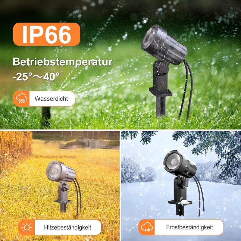 MEIKEE 6 darabos napelemes kerti lámpa 2700K meleg fehér IP66 vízálló 3 fényerő