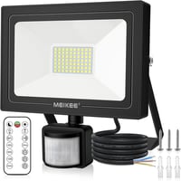 MEIKEE 60W LED Reflektor Mozgásérzékelővel - Távirányítós, 6500K Hideg Fehér, IP66 Vízálló, Állítható Fényerő, Időzítő, Kültéri Lámpa Kerthe 1