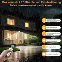 MEIKEE 60W LED Reflektor Mozgásérzékelővel - Távirányítós, 6500K Hideg Fehér, IP66 Vízálló, Állítható Fényerő, Időzítő, Kültéri Lámpa Kerthe 2