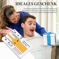 Digitálny hĺbkomer dezénu pneumatík Mein HERZ 0-20 mm, 4 ks, oranžový, pre motocykle a autá, nastaviteľný merací prístroj 5